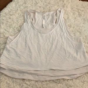 Lululemon White Mesh Tank